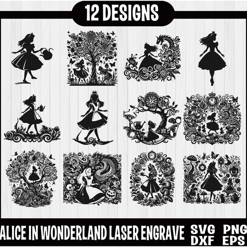 Alice in Wonderland Svg - Etsy