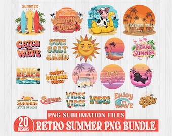 Summer Bundle Png, Summer Png, Summer Sublimation Designs, Beach png, Summer Vibes png, Hello Summer Png, Trendy Summer Vacation Png