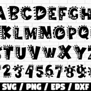 DINOSAUR FONT SVG, Dinosaur Alphabet Svg, Dinosaur Numbers Svg, Dinosaur Svg Cut Files For Cricut, Dinosaur Kids Alphabet, Dinos verjaardag
