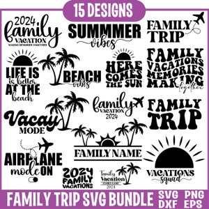 Family vacation 2024 svg Bundle, Family Cruise Svg, 2024 Family Vacation Svg, Matching Vacation Shirt Svg, Family Vacation PNG
