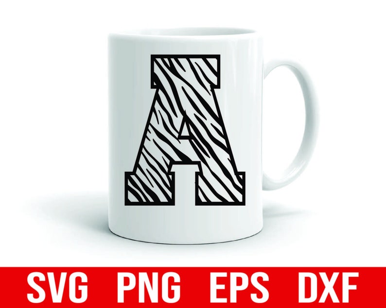 Zebra Font SVG, Zebra Alphabet, Zebra Pattern, Patterned Alphabet Svg ...