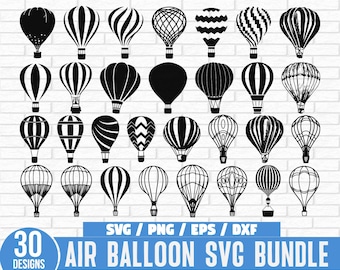 Paquete SVG de globo aerostático, svg de globo aerostático, png de globo aerostático, Eps de globo aerostático, vector de globo aerostático, archivos de corte de globo aerostático para Cricut