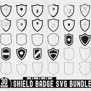 Bundle SVG de bouclier, vecteur de Badge de bouclier, bouclier Clip Art, lot de Svg contour de bouclier, svg de bouclier, bouclier PNG Bundle, clipart bouclier