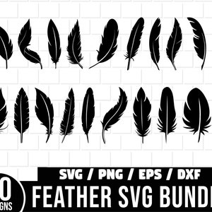 羽の SVG バンドル、羽の鳥の SVG、羽のシルエット、ボヘミアンの羽の SVG、部族の羽の SVG、羽のクリップアート、カット ファイル、シルエット