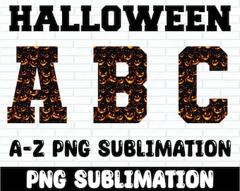 Halloween Alphabet Png Bundle, Halloween Day Font, Spooky Alphabet Haloween, Letters Halloween, Halloween Decorations png sublimation