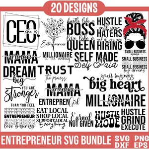Ensemble Svg entrepreneur, Svg inspirant, Svg Babe patron, Svg maman patron, Svg propriétaire de petite entreprise, svg PDG, svg entrepreneuriat