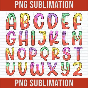 Paquete PNG de letras de helado, png de cumpleaños de helado, png de helado A-Z, fiesta de helado png del alfabeto, paquete png de helado, sublimación PNG