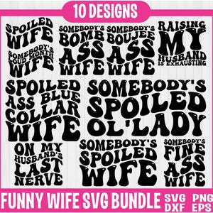 Retro lustige Frau svg Bundle, Frau Shirt svg, verwöhnte Frau svg, jemandes lauter Mund Frau svg, Square Up svg, I Love My Husband svg