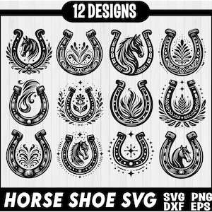 Hufeisen SVG-Bundle, Hufeisen PNG-Bundle, Hufeisen Clipart, Hufeisen svg, Hufeisen-Silhouette, Hufeisen SVG-Schnittdateien für Cricut