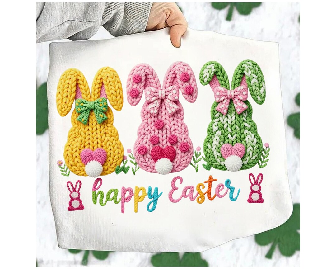 Happy Easter Latch Yarn PNG, Spring Easter Sublimation Latch Hook ...