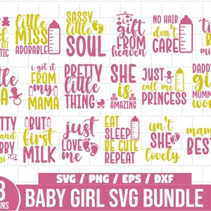 Baby girl SVG Bundle, Little girl SVG, Newborn svg, girl mom svg, Little Princess svg, baby girl svg, toddler svg, Baby sayings svg