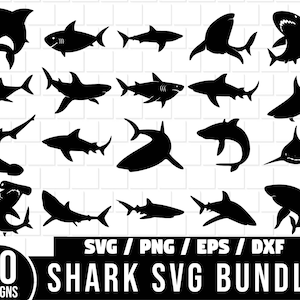 Shark Svg bundle, Birthday Shark Svg, Hammerhead Shark Svg, Great White Shark, Shark In The Ocean Svg, Shark Name Svg