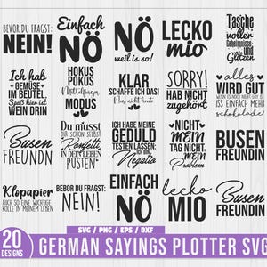 Duitse gezegden plotter SVG-bundel, Busenfreundin SVG, jute tas plotten SVG, grappige gezegden SVG, tas gezegden bundel SVG, Duitse plotterbestanden