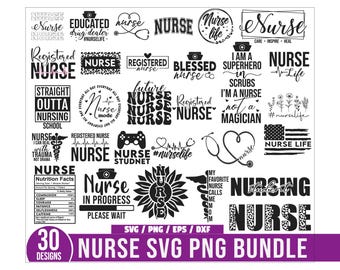 Paquete SVG PNG de enfermera, camiseta de enfermera divertida Svg, vida de enfermera Svg, estetoscopio Svg, mamá enfermera Svg, enfermería Svg, refrán de enfermera, clipart de enfermera