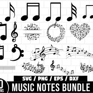 Muzieknoten Svg bundel, gitaarnoot Svg, muzieknoten clipart, muziek symbolen Svg, muziekliefhebber Svg, notities dansen Svg, muzieknoten Png