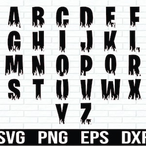 Flame Font Svg, Fire Font Svg, Burning Font Svg, fire letters svg, fire numbers svg, Flame font for Cricut, Clipart