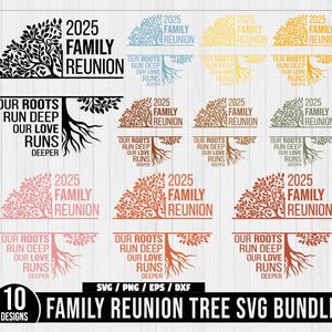 Family Reunion Tree 2025 SVG Bundle, Family Reunion Tree png, Our Roots Run Deep png, Family Reunion, Family Reunion Shirt Design