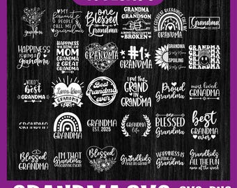 Grandma SVG bundle, Grandma quotes svg, Grandma shirt svg png, Best grandma ever grandma shirt SVG, blessed grandma SVG, grandma heart svg