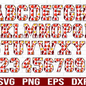 Fall Leaves Svg, Fall Font Svg, Autumn Alphabet Letters Svg, Fall Alphabet, Floral Leaves Autumn Letters, Autumn Leaves Alphabet Clipart