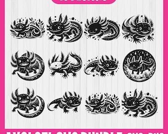 Niedliches Axolotl-Svg, Clipart Axolotl-Druck, Cartoon Axolotl-Svg, Axolotl-Schnittdatei, Axolotl-Silhouette, Axolotl, süßer Axolotl png