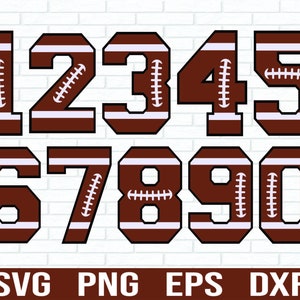 Football Numbers Svg Png, football font svg, Sports Font SVG, Football American Font Svg, Football SVG, Varsity Font
