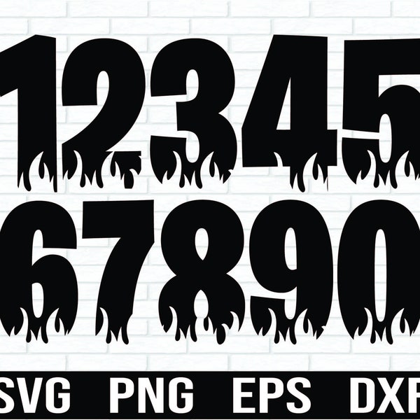 Flame Font Svg, Fire Font Svg, Burning Font Svg, fire letters svg, fire numbers svg, Flame font for Cricut, Clipart