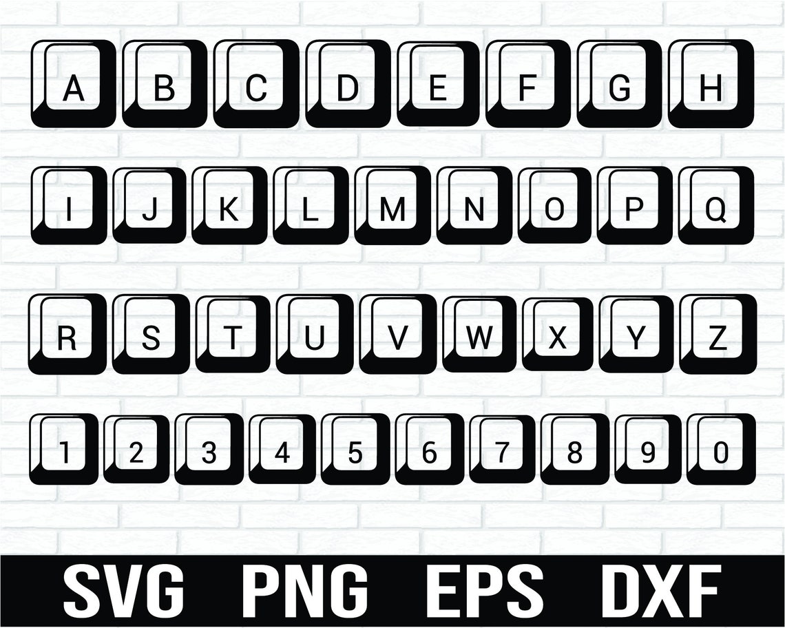 Computer Keyboard Buttons Characters SVG Font, Keyboard Keys Font, Font