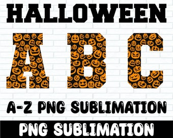 Halloween Alphabet Png Bundle, Halloween Day Font, Spooky Alphabet Haloween, Letters Halloween, Halloween Decorations png sublimation