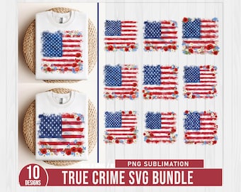 Floral drapeau américain PNG Bundle, 4 juillet Png Designs rétro, 4 juillet PNG, Amérique Png, Design PNG patriotique, Floral Amérique Usa Png