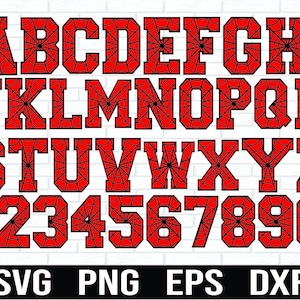 Fuente de araña SVG, Paquete de SVG ALFABETO de araña, Imágenes prediseñadas de fuente de araña, Letras de Halloween Svg, Fuente de tela de araña, SVG de tela de araña
