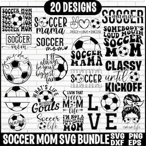 Pacote Soccer Mom Svg, Camisa de futebol svg, Soccer Life svg, Sports Mom svg, Sinais de futebol svg, Soccer Mom Life svg, Supportive Mom Svg