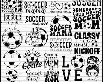 Soccer Mom Svg Bundle, Soccer Shirt svg, Soccer Life svg, Sports Mom svg, Soccer signs svg, Soccer Mom Life svg, Supportive Mom Svg
