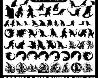 Godzilla svg Bundle, Godzilla svg, Godzilla Silhouette, Godzilla Clip Art, Godzilla Cut File, Godzilla Vector, Godzilla png, Godzilla