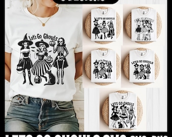 Lets Go Ghouls svg, Retro Halloween PNG, spooky mama svg, Sarcastic Png, Aesthetic png, Witchy png ⟡ tshirt sublimation design svg