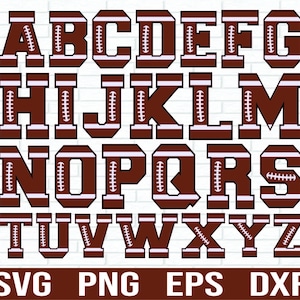 Football Letters Svg, Football font svg,  Football SVG, Varsity Font, Football Font SVG, Football Letters Svg, University Font Svg