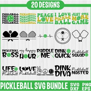 Pickleball Svg Bundle, Pickleball Png, Pickleball Mom Svg, Pickleball Court Svg, Pickleball shirt Svg, pickleball paddle, Cricut, Silhouette