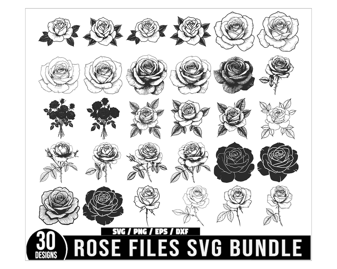 Trailing Roses Svg Vintage Rose Svg, Rose Svg Bundle, Rose Svg, Roses Svg, Flowers Svg ...