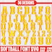 Softball Letters and Numbers Svg Bundle, SOFTBALL ALPHABET SVG Files ...