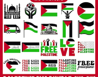 Palestine SVG PNG Bundle, Palestine Flag SVG, Gaza free svg, Free Gaza Svg ,Free palestine shirt, Free Palestine Quotes