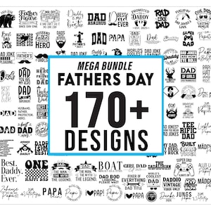 170 Fathers Day Svg Bundle, Papa svg, Best dad ever svg, Father&#39;s Day gift, Happy Fathers Day, Grandpa svg, Family svg bundle, Father svg