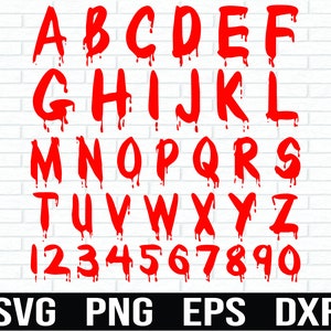 Dripping Alphabet And Letters SVG, Dripping font Svg, Dripping letters svg, Dripping alphabet font, Blood alphabet, monogram clipart