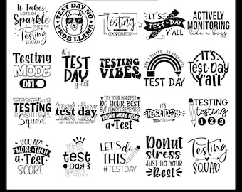 Testing Svg Bundle, Testing Testing 1 2 3, Test Day Svg, Testing Svg, Teacher Svg, Funny, Testing Coordinator Shirt Svg, Test Day Yall Svg