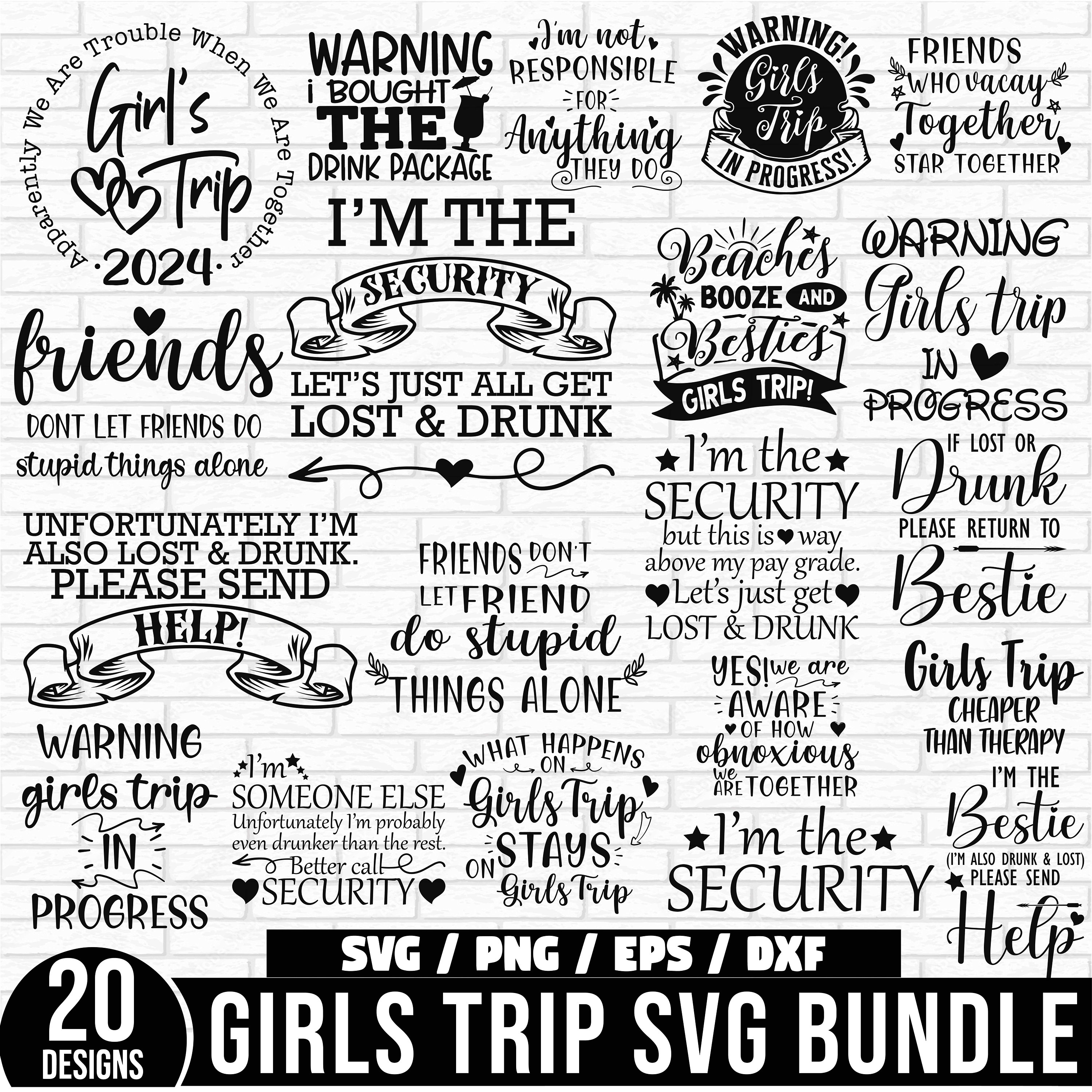 Girls Trip SVG Bundle, Girls trip 2025 Svg, Girls Weekend Svg, Girls Trip Shirts Svg, Matching Shirts Svg, Vacation Svg, Funny Svg Bundle