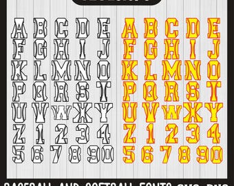 Baseball and Softball Alphabet Svg bundle, Baseball Font Svg, Baseball Team Svg, Baseball Mom Svg, Softball Svg, Baseball Sports svg