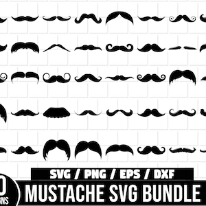 Mustache Svg Bundle, Mustache svg, Mustache clipart, Mustache cricut, Mustache hipster Svg, Mustache cut file, Mustache silhouette