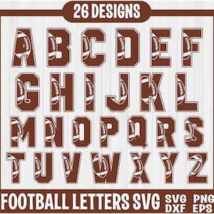 Football Letters Svg, Football font svg, Football SVG, Varsity Font, Football Font SVG, Football Letters Svg, University Font Svg