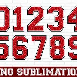 Red Glitter Number Png Sublimation Bundle, Red Glitter Numbers, Wedding Table Numbers, Girl Birthday Party Numbers, Sparkly nummer 0-9