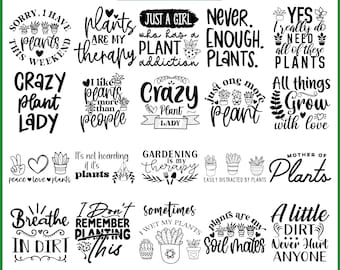 Plant Svg bundle, Plant Lover SVG Bundle, Plant svg, Plant Quotes Svg, houseplant svg, Plant Mom Svg, funny plant quote, garden quote svg