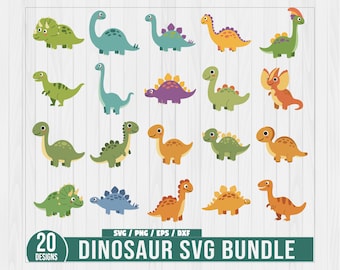 Dinosaur Clipart Bundle, Baby Dinosaur Clipart, Dino Birthday Party Decor, Cute Dinosaurs, Cute Dinos Clipart, Scrapbook printable, T-rex