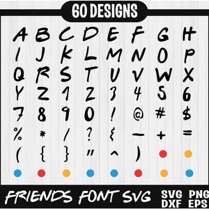 Friends Font, Friends Font For Cricut, Friends Font SVG, Cricut Font SVG, friends clipart, Friendship Font Svg, Alphabet Letter